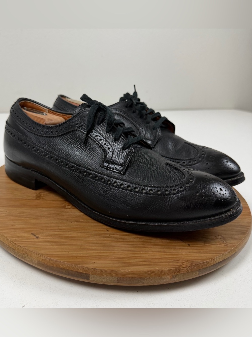 Alden Longwing Wingtip Alpine Grain Black Dress shoes